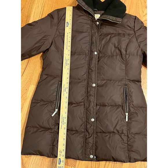 Michael Kors Brown Down Filled Full Zip Warm coat Size Large - Picture 8 of 10